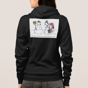 Camiseta Para a Antártida mulheres preto Bella zip capuz co