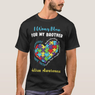 Camiseta Para a consciência do Autismo Especial Irmão Azul