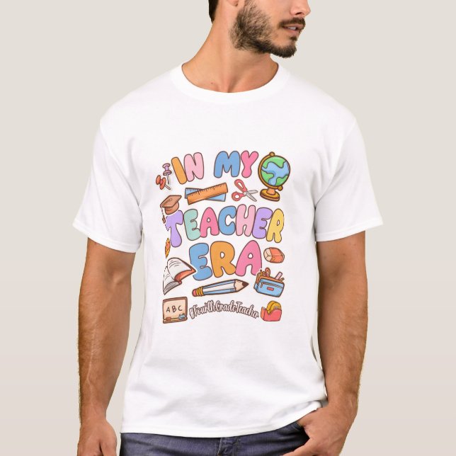 Camiseta Para A Escola Na Era Do Professor (Frente)