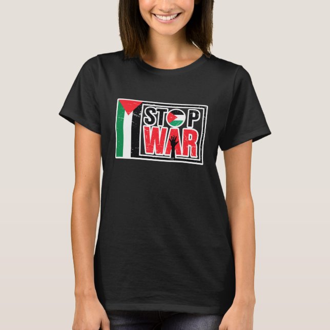Camiseta Pára a Guerra - As Vidas Palestinas Importam - Lib (Frente)