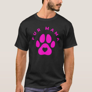 Camiseta Para a Mamãe Mulheres Cachorro Roxo Impressão de P