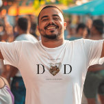 Camiseta Para A Melhor Foto Personalizada Do Coração Do Pai<br><div class="desc">Mostre ao Pai o que ele quer dizer com esta camiseta personalizada minimalista e significativa. Apresentando uma ousada inscrição de "PAI" com uma foto em forma de coração no centro e no espaço para incluir os nomes de seus filhos, esta camisa faz o dom perfeito do Dia de os pais,...</div>