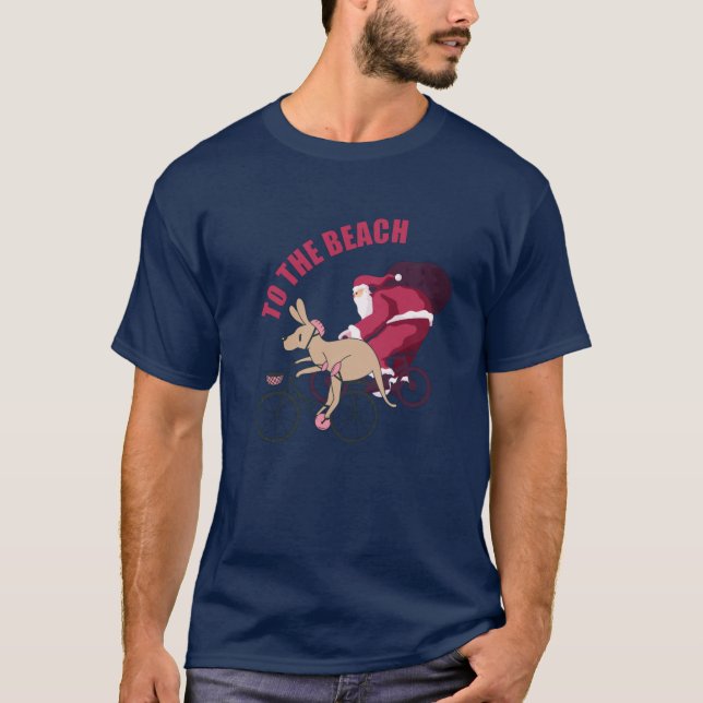 Camiseta Para a praia - Natal australiano (Frente)