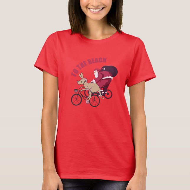 Camiseta Para a praia - Natal australiano (Frente)