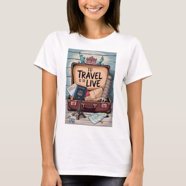 Camiseta Para a viagem é viver (Frente)