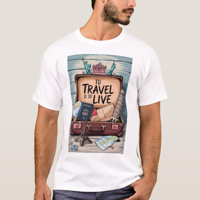 Camiseta Para a viagem é viver (Frente)
