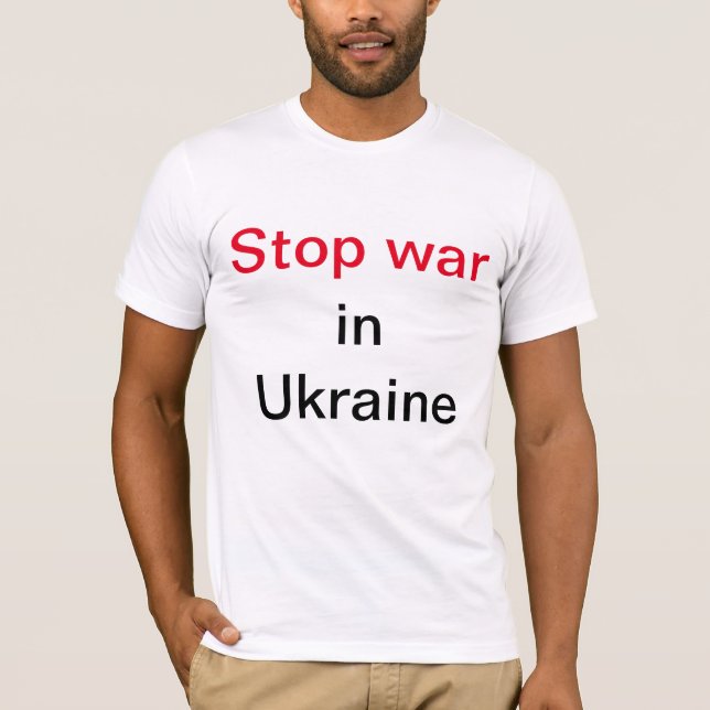 Camiseta para acabar a guerra na Ucrânia (Frente)