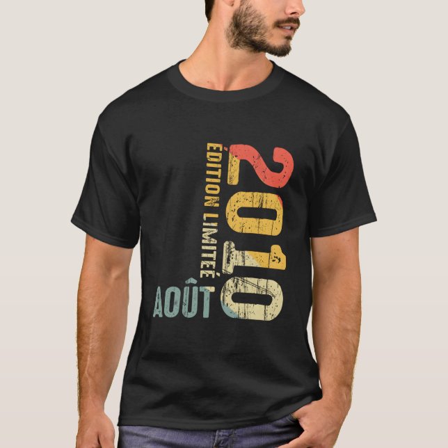 Camiseta Para agosto de 2010 Ano 2010 2010 Desde 2010 2010 (Frente)