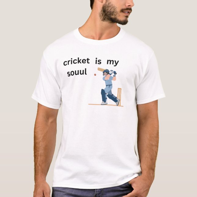 camiseta para amantes de críquete (Frente)