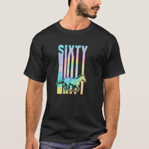 Camiseta Para Aniversário de 60 Anos de Idade Cavalo Tema E