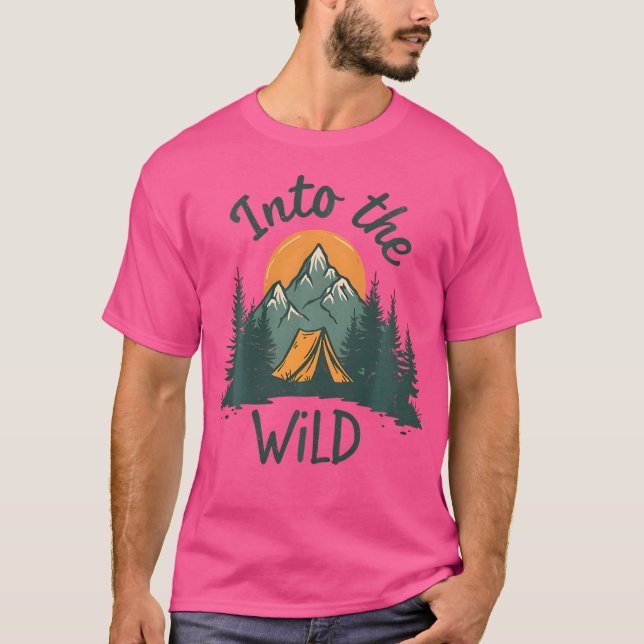 Camiseta Para As Montanhas De Acampamento De Aventura Selva (Frente)