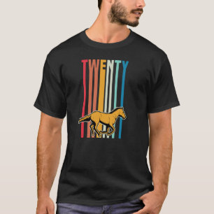Camiseta Para B de Aniversário Temático de Cavalo de 20 Ano
