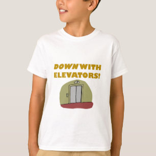 Camiseta Para baixo com elevadores