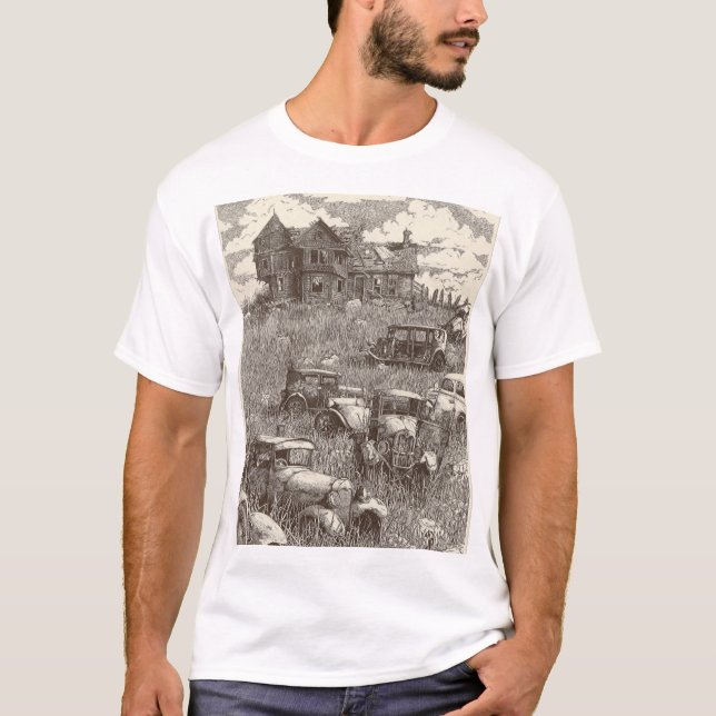 Camiseta Para Baixo Na Fazenda (Frente)