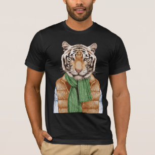 Camiseta Para baixo tigre da veste