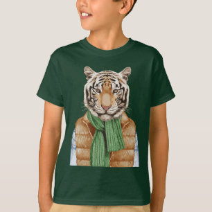 Camiseta Para baixo tigre da veste