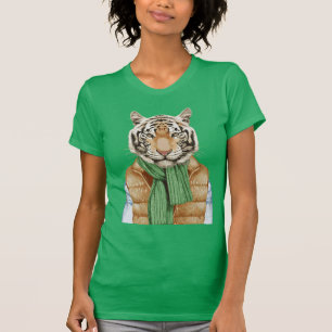 Camiseta Para baixo tigre da veste
