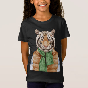 Camiseta Para baixo tigre da veste