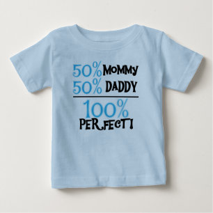 Camiseta Para Bebê 100% de azul perfeito