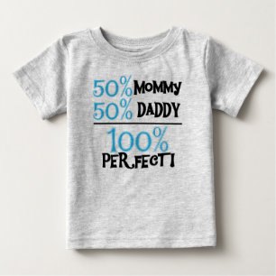 Camiseta Para Bebê 100% de azul perfeito