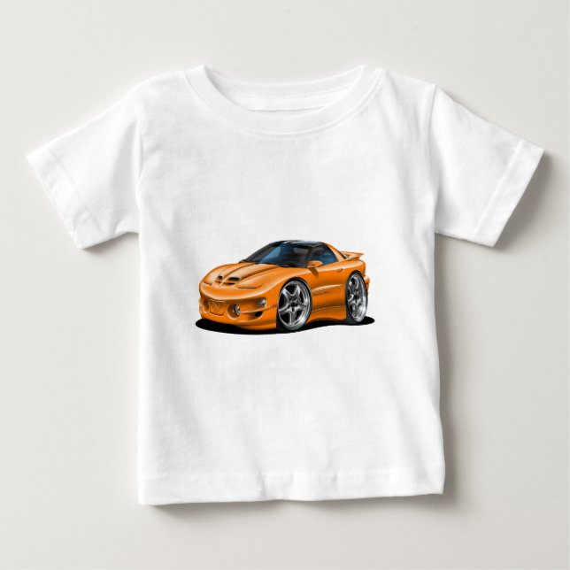 Camiseta Para Bebê 1998-02 Firebird Trans Am Orange Car (Frente)