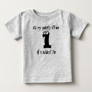Camiseta Para Bebê 1 aniversários