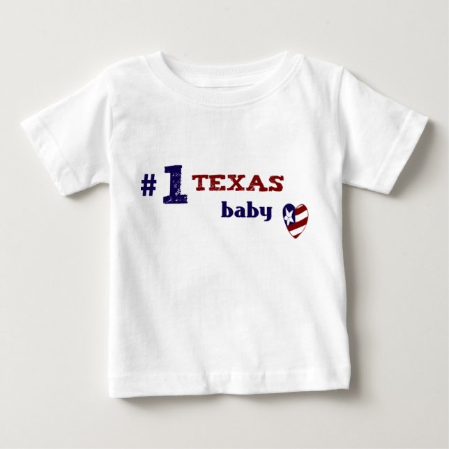 Camiseta Para Bebê # 1 Bebê Texas (Frente)