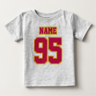 Camiseta Para Bebê 2 CINZAS laterais CRIMSON DOURADA Crewneck Outfit