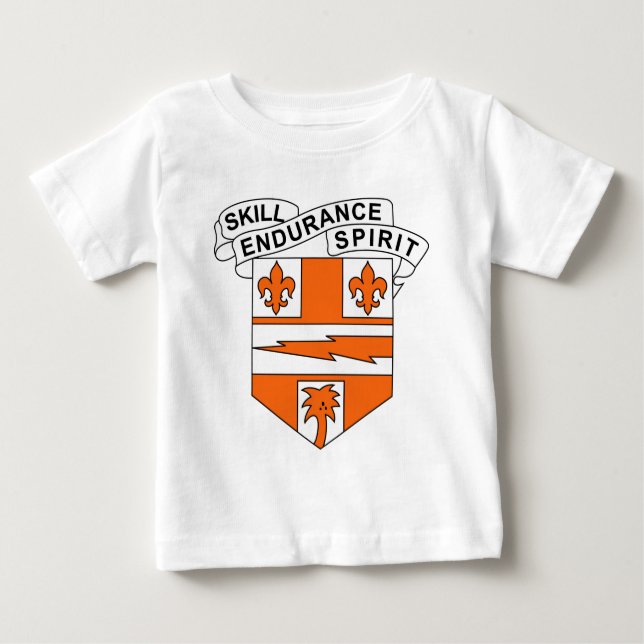 Camiseta Para Bebê 34º Batalhão de Sinais - Espírito de Resistência à (Frente)
