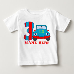 Camiseta Para Bebê 3 anos de aniversário velho