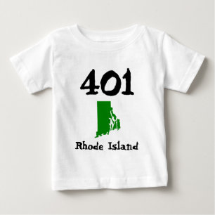 Camiseta Para Bebê 401, Código de área de Rhode Island