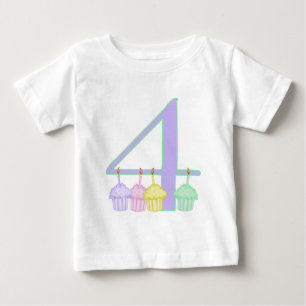 Camiseta Para Bebê 4o Aniversário