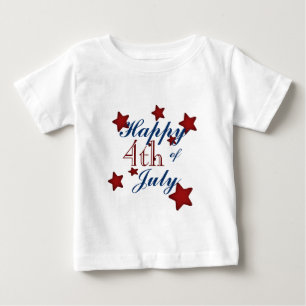 Camiseta Para Bebê 4o feliz do Tshirt de julho