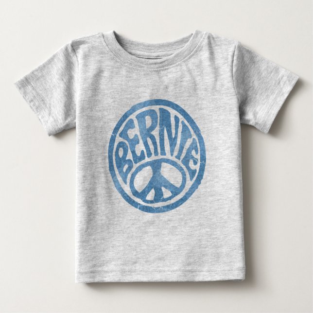 Camiseta Para Bebê 60s paz Bernie (Frente)