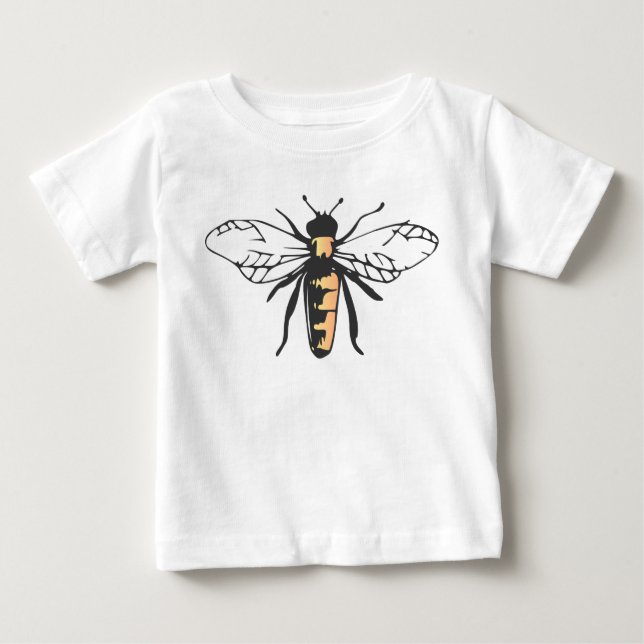 Camiseta Para Bebê A abelha do mel da abelha Bumble o Apidae da (Frente)
