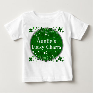Camiseta Para Bebê A Afortunado Encanto do Auntie, bebê do dia de St