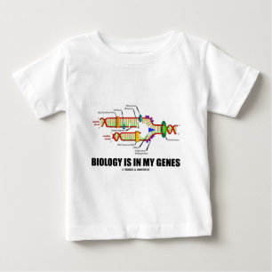 Camiseta Para Bebê A biologia está em meus genes (a réplica do ADN)