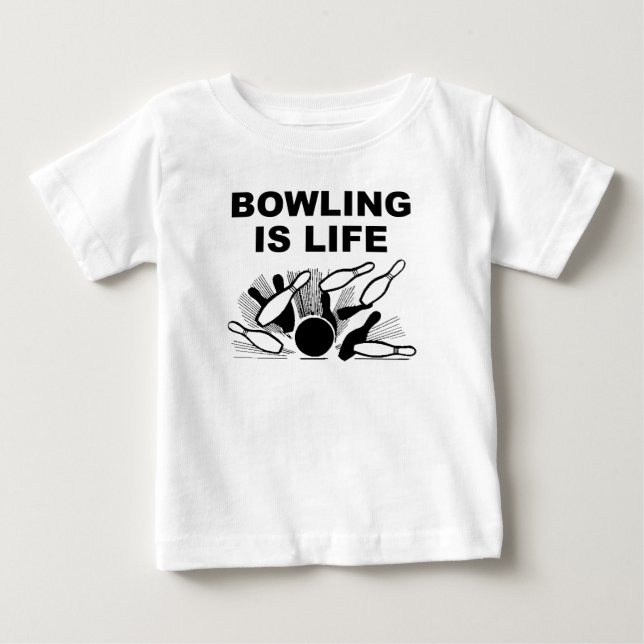 Camiseta Para Bebê A boliche é vida (Frente)