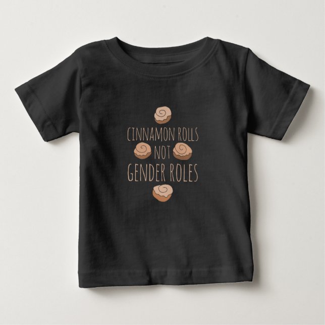 Camiseta Para Bebê A canela não desempenha funções de gênero (Frente)