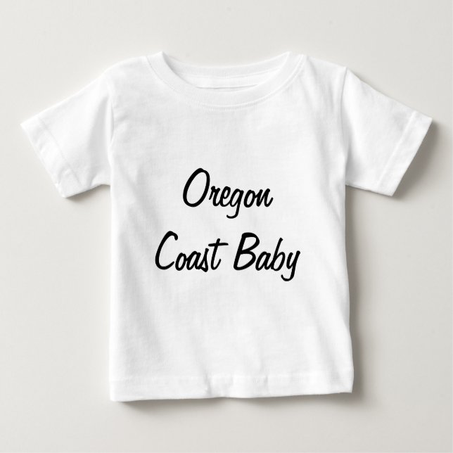Camiseta Para Bebê A costa de Oregon (Frente)