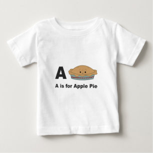 Camiseta Para Bebê A é para a torta de maçã