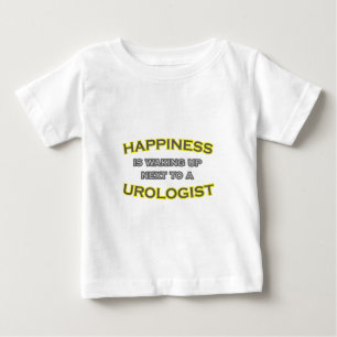 Camiseta Para Bebê A felicidade está acordando perto de um urologist