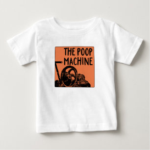 Camiseta Para Bebê A máquina do tombadilho com engrenagens