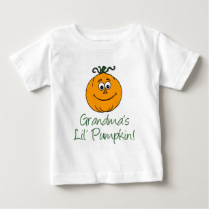 Camiseta Para Bebê A vovó é a pequena abóbora