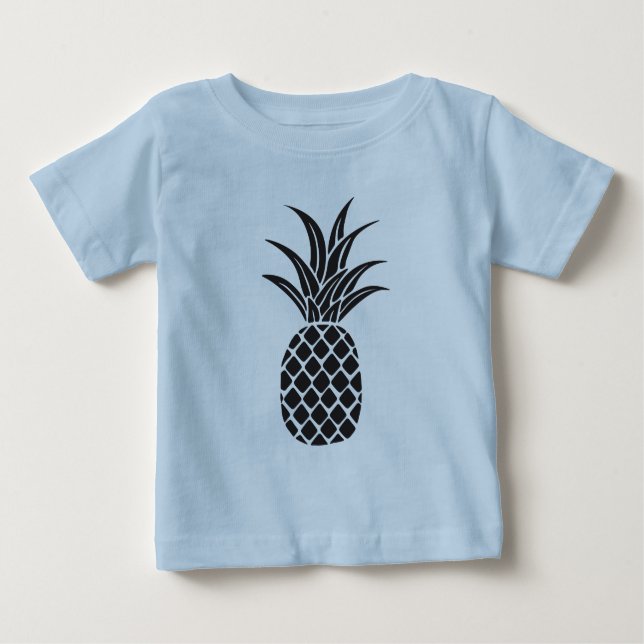 Camiseta Para Bebê Abacaxi Silhouette Toddler Tee (Frente)