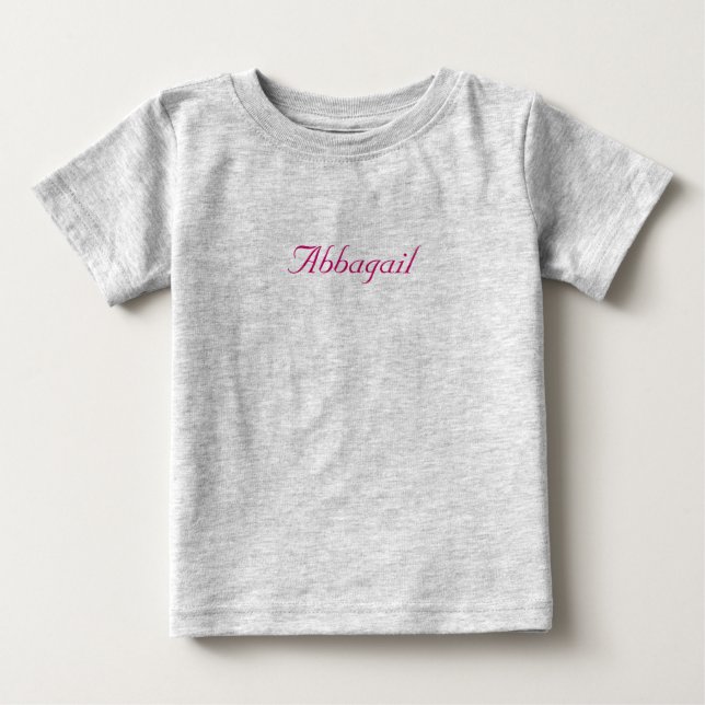 Camiseta Para Bebê Abbagail (Frente)
