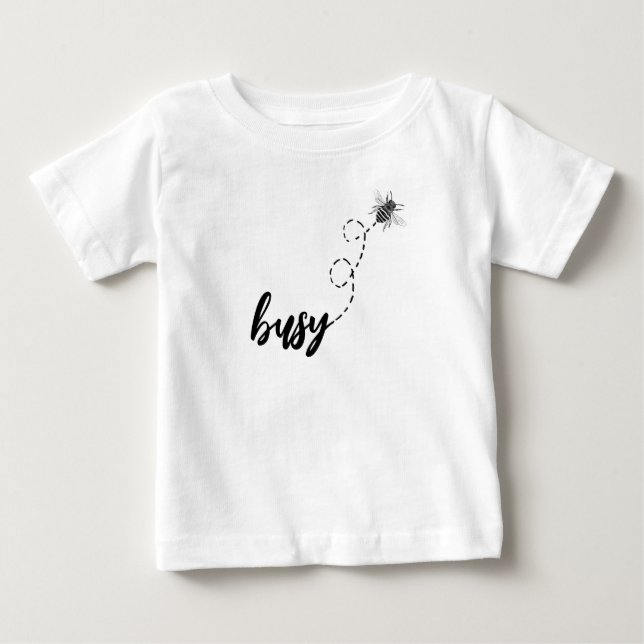 Camiseta para Bebê - Abelha Ocupada (Frente)