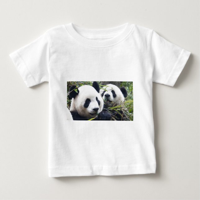 Camiseta Para Bebê Abraços de Urso Panda (Frente)