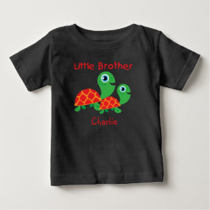 Camiseta Para Bebê Adicione um nome de tartarugas personalizadas pequ
