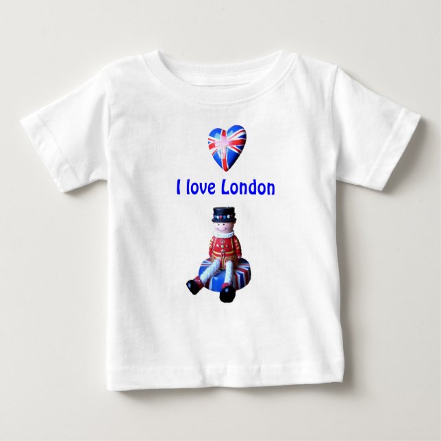 Camiseta Para Bebê Adoro Londres, camiseta de bebê de manga longa (Frente)